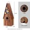 Set of 2 12.5''H Patriotic Distressed Solid Wood Single-Family Decorative Outdoor Garden Birdhouse with 3D Stars